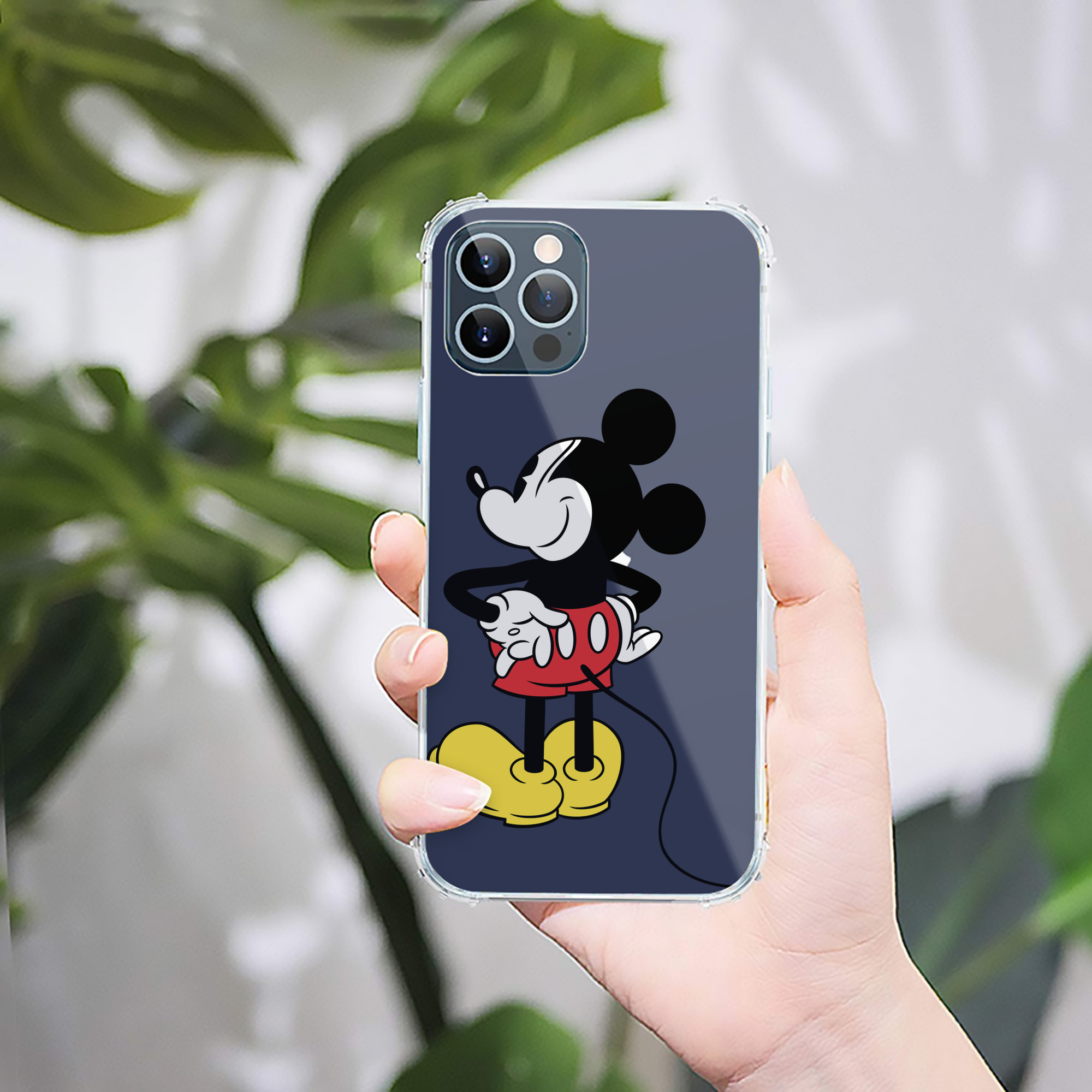 （画像用） ミッキーマウス Mickey Mouse 【iPhone 12シリーズ対応】透明スマホケース（クリアソフトケース）